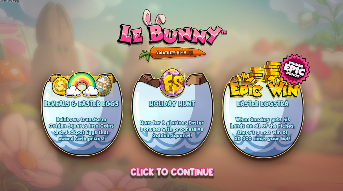 Le Bunny slot gameplay screen