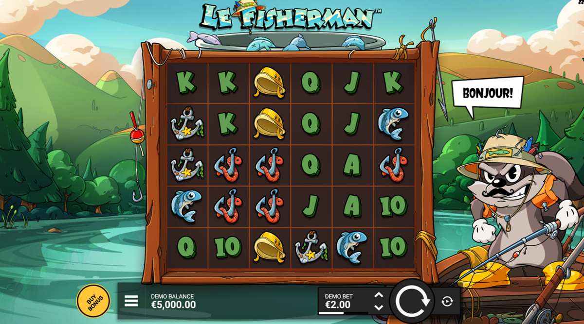 Le Fisherman slot gameplay screen