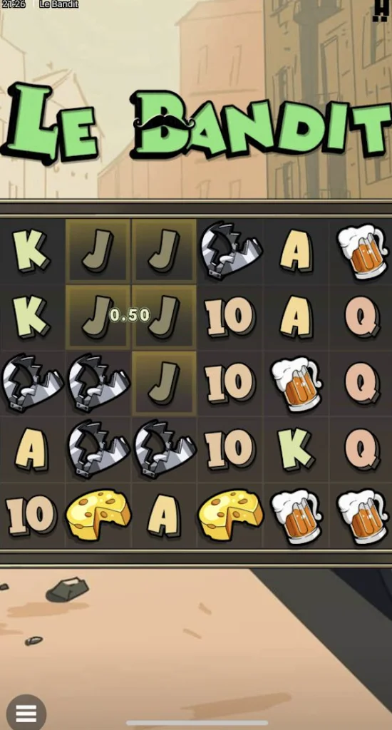 Le Bandit slot scene