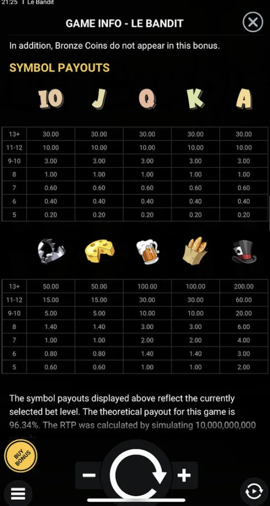 Le Bandit casino gameplay visual