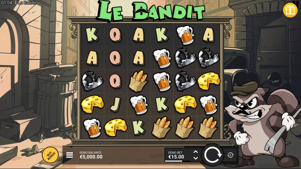 Le Bandit stake adjustment controls